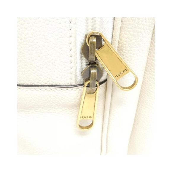 Pre Loved Gucci  Print Women White Backpacks - Picture 6 of 8